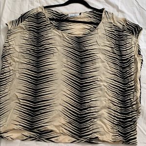 Ava Sky top in Palm print, Size L